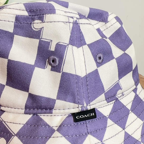NWT Coach Checkerboard Print Bucket Hat size XS/S‎ main image 6